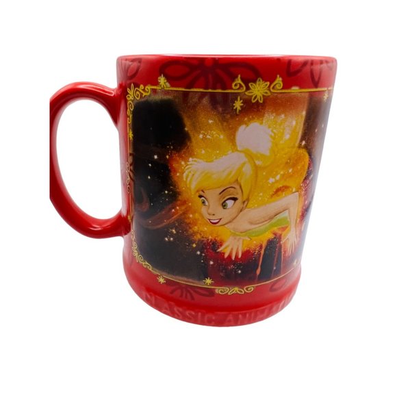 Disney Peter Pan Classic Animation Tinker Bell Red Ceramic Coffee Mug - Picture 4 of 8